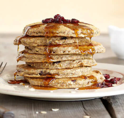 Oatmeal Cranberry Pancakes - Oatmeal Cranberry Pancakes mit dem Vitamix
